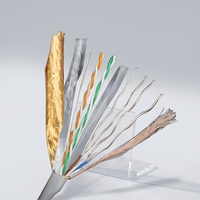 Cable LAN UTP blindado Cat5e para interiores OUFU, conductor de cobre sin oxígeno, cable de red de alta velocidad con revestimiento LSZH
