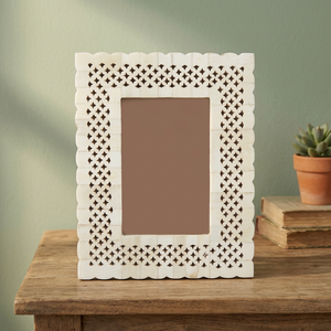 BS INTERNATIONAL NAR453 Customizable Waterproof Rectangular Bone Inlay Wall <b>Mount</b> Photo <b>Frame</b> Embossing Printing Horizontal - Product Image 1