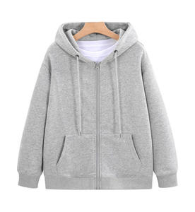 Sweat-shirts à capuche zippés pour hommes, coupe ample, en coton 100%, avec logo personnalisé de haute qualité, impression puff, fermeture éclair - Product Image 6