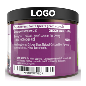 Supplément de soins de santé pour l'amélioration de l'immunité du <span class=keywords><strong>chat</strong></span> L Lysine pour les éternuements froids Santé des yeux Soft Chews Échantillon gratuit Pilules Fip Gs - Product Image 4