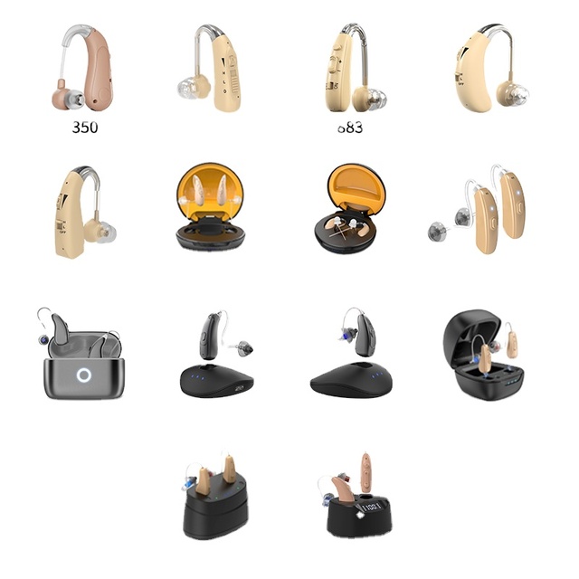 BTE Elder Care Equipment Behind the Ear Digital Mini Rechargeable Hearing Aid with 16 Channels Noise Cancelling BSCI CE RoHS