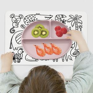 Tapete de Silicona para Dibujar y Colorear para Niños, Tapete de Dibujo con Diseño de Animales, Lavable y Reutilizable - Product Image 3