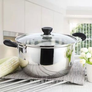 Stainless Steel <b>Soup</b> <b>Pot</b> 24cm Induction Compatible 5L Above Household Cooking <b>Pot</b> - Product Image 2