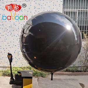 بالون هيليوم مخصص عالي الحاجز كبير الحجم أسود 78 بوصة 2 متر مصنوع من البولي أميد والبولي إيثيلين مصفح للارتفاعات العالية ثابت الارتفاع بالون للطقس - Product Image 3