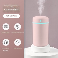 Humidificateur d'air ultrasonique avec lumière changeante de couleur pour la maison, le bureau, l'hôtel, la voiture - Alimenté par USB, taille mini portable