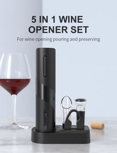4-en-1 Ouvre-bouteille de vin électrique rechargeable Type-C avec bouchon verseur - Tire-bouchon automatique en plastique de haute qualité - Product Image 2