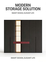 Armoire en bois de luxe léger pour chambre à coucher, avec portes battantes simples et tiroirs de rangement