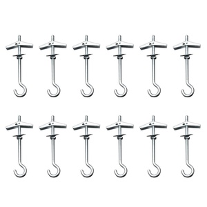 12 stuks ruimtebesparende plafondhaak metalen veerklauw anti-roest herbruikbaar M 4 90mm zwaar belastbaar gipsplaat bevestigingsanker - Product Image 4