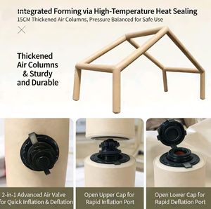 Tente de <span class=keywords><strong>camping</strong></span> gonflable familiale 6,3 m² à gonflage rapide en PVC épaissi avec colonnes d'air pour l'extérieur - Product Image 2