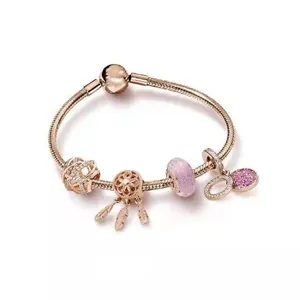 Pulsera Pan Family, Superventas, Plata <span class=keywords><strong>S925</strong></span>, Oro Rosa, Regalo para el Día de San Valentín, con Logo, Estilo Versátil - Product Image 4