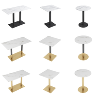 Tables de restaurant en marbre de style industriel, chaises et mobilier d'hôtel, tables à café rapides avec pieds en métal – Vente en gros à chaud