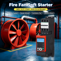 Démarreur progressif triphasé à semi-conducteurs avec disjoncteur intégré 380V 5,5-115KW 50/60Hz pour ventilateur d'extraction de fumée et de gaz