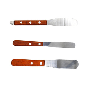 Espátula de mezcla dental de acero inoxidable con mango de madera, tamaños 1, 2 y 3, para material de impresión de yeso - Product Image 2