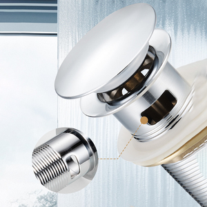 Vanne de vidange universelle pour lavabo de salle de bain avec trop-plein chromé pour projets hôteliers - Product Image 4