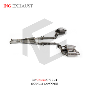 Système d'échappement Catback en acier inoxydable ING pour <span class=keywords><strong>Genesis</strong></span> G70 3.3T 2017+ avec silencieux à valve et tuyaux – Pièces de performance automobile - Product Image 4