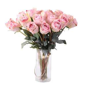 Ramo de Rosas Artificiales con 7 Tallos, Borde Deshilachado, Flores Vintage de Lujo para Decoración de Bodas, Hogar y Exteriores, Venta al Por Mayor - Product Image 5