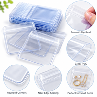 Sac transparent Anti-oxydation en PVC, 10 pièces, emballage Anti-poussière pour bijoux, boucles d'oreilles, bagues, emballage en Cellophane