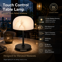 Lampe de table LED COOLQING Nordic à 3 niveaux de luminosité, sans fil, avec recharge inversée, commande tactile, pour chevet, lecture, salon