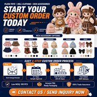 Peluche personnalisée en forme de lapin de 40 cm, tenue de poupée lapin, robe de poupée à paillettes OEM, accessoires en peluche EN71