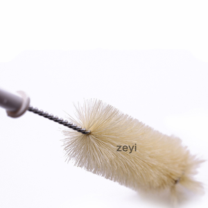 Brosse de nettoyage de bouteilles à col étroit et à long manche avec logo personnalisé Outil de récurage en poils de sanglier pour les bocaux de fermentation de vin et de bière en verre - Product Image 6