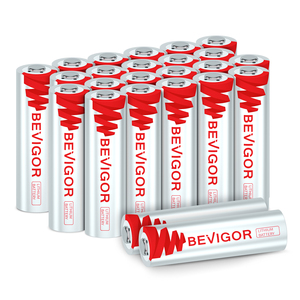 Batterie LiFePO4 haute performance BEVIGOR en gros, cylindrique AA, lithium-<span class=keywords><strong>ion</strong></span> métallique, 3000 mAh, 1,5 V, tension constante - Product Image 1