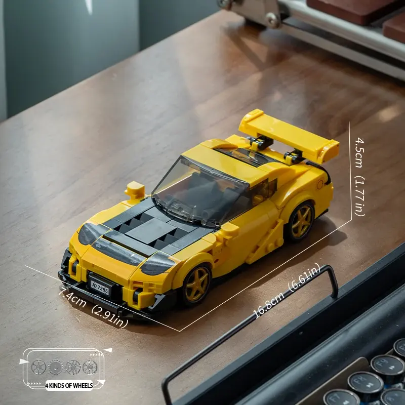 XJD JD085 New City RX7 Classic Racing Cars Creative Bricks Sport