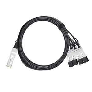 כבל נחושת DAC פסיבי 40G עד 4x10G QSFP עד 4SFP+ 2M 30AWG חיבור ישיר כבל נחושת Twinax Breakout