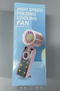 Ventilador de Mano <span class=keywords><strong>4</strong></span> en 1 con Gancho en Forma de D, 100 Niveles de Frescura, Ventilador de Bolsillo con Compresa de Hielo para Camping - Product Image 6