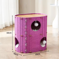 Vente en gros : Arbre à chat universel toutes saisons, avec grotte, lit en feutre multi-niveaux et structure d'escalade, respirant et chaud pour animaux de compagnie