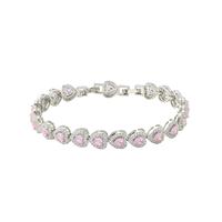 Prix de gros argent sterling 925 luxe hip hop personnalisé vvs moissanite glacé bracelet cubain taille coeur pour les femmes