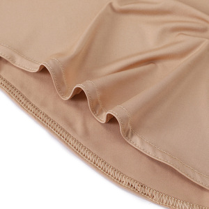 ¡Novedad de 2025! Sombrero BASE DE Color sólido Hijab instantáneo, sombrero inferior de poliéster musulmán a la moda con conveniente correa para la barbilla, diadema - Product Image 6