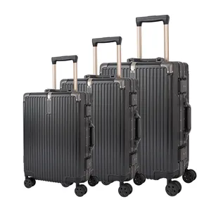 Atacado de Alta Qualidade Alumínio Quadro Trolley Caso maletas de viaje conjunto com Telescópico Handle Bagagem para Malas