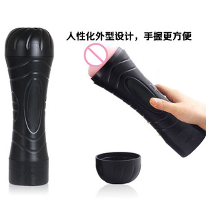 เครื่องนวดกระตุ้นอวัยวะเพศชายอัตโนมัติ Hercules Cup สีดำ ทำจากยางนิ่ม พร้อมระบบสั่นสะเทือน สำหรับผู้ชาย - Product Image 1