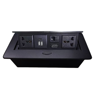 Caixa de Tomada Universal Pop-up Embutida para Mesa de Conferência com Conexão USB e de Dados/Tomada de Mesa Pop-up com Amortecimento - Product Image 1