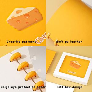 Creative Blank Binder Notebooks Soft Cover Cute Mini Size Custom Logo Disc Bound Notebook Leather Journal Notebook Gift Box - Product Image 3