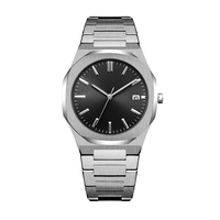Montre mécanique squelette pour hommes, montre-bracelet de luxe à remontage automatique, boîtier en acier inoxydable brossé, cadran lumineux, étanche