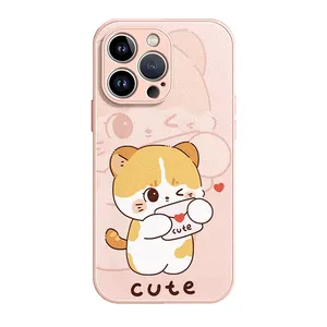 Cartoon Pattern Leather For IPhone 15 Pro Max Mobile Phone 14 13 12 11 Series Case Protection Cover Accessories Custom Design