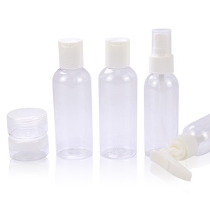 Flacon pulvérisateur de parfum miniature en plastique transparent PP, capacité personnalisée 50/60/100 ml, vide, avec pompe, pour lotion lavante pour les mains, shampoing, savon liquide - Product Image 1