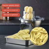 Elektrische groentesnijmachine voor thuisgebruik, motor aangedreven, rechtse aardappel-frietjesmachine