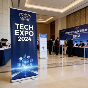 Expositor Portátil Enrollable <span class=keywords><strong>de</strong></span> 2 kg, con Opciones <span class=keywords><strong>de</strong></span> Patas Flexibles y Barra Superior para Adaptarse a Diversas Necesidades <span class=keywords><strong>de</strong></span> Eventos - Product Image 2