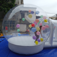 Tente bulle gonflable transparente en PVC pour événements extérieurs, mariages, fêtes, château gonflable commercial pour enfants et adultes, PVC 0,8 mm, taille personnalisable, facile à monter