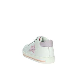 Sneakers da ragazza Falcotto bianche e rosa con glitter a stella, scarpe casual basse - Product Image 2