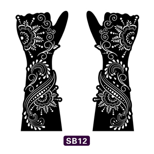 Pochoirs de tatouage au henné pour la peinture, motifs <span class=keywords><strong>Dragon</strong></span> et Loup, pochoirs aérographe réutilisables, pochoirs à paillettes, modèles de pochoirs - Product Image 3