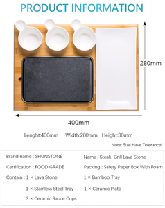 <span class=keywords><strong>Pietra</strong></span> <span class=keywords><strong>per</strong></span> Bistecche con Logo Personalizzato, Griglia in <span class=keywords><strong>Pietra</strong></span> <span class=keywords><strong>Lavica</strong></span> <span class=keywords><strong>per</strong></span> BBQ Indoor, <span class=keywords><strong>Pietra</strong></span> Calda <span class=keywords><strong>per</strong></span> Bistecche con Vassoio e Piattino <span class=keywords><strong>per</strong></span> Salse - Product Image 4