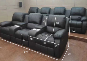 ホットセール中！一人掛け360度回転電動ロッキングソファリクライニングチェア レザー電動リクライニングチェア - Product Image 5