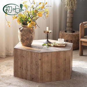 [] Solid Wood <b>Coffee</b> <b>Table</b> 21XS1247 Retro Distressed Style <b>Small</b> Tea <b>Table</b> For Living Room - Product Image 3