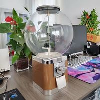Équipement de vente de bonbons de Machine de Gumball de cylindre acrylique transparent avec système de paiement de jeton pour Chicles