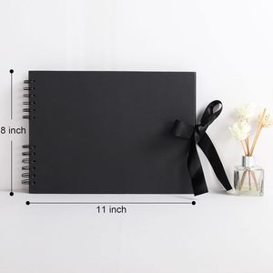Álbum de Fotos DIY con Encuadernación en Espiral A4, 80 Páginas, con Accesorios, Papel Kraft Negro, Libro de Recuerdos para Regalo - Product Image 4