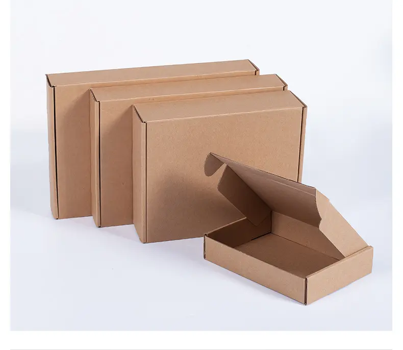 Jual Panas Grosir Kemasan Kustom Cetakan Logo Kotak Kertas Tebal Bergelombang Kokoh untuk Kemasan Kain Kotak Hadiah Kosmetik