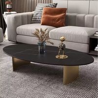 Table basse de roche minimaliste italienne célèbre Design ovale créatif de Bulgari pour petit salon Internet célèbre ménage